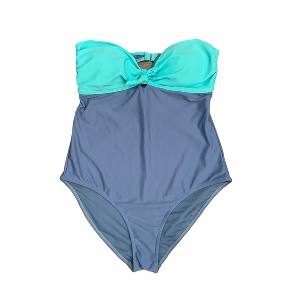New True Craft One Piece Swimsuit Women’s Size XL X-Large Color Block Strapless - Picture 2 of 7
